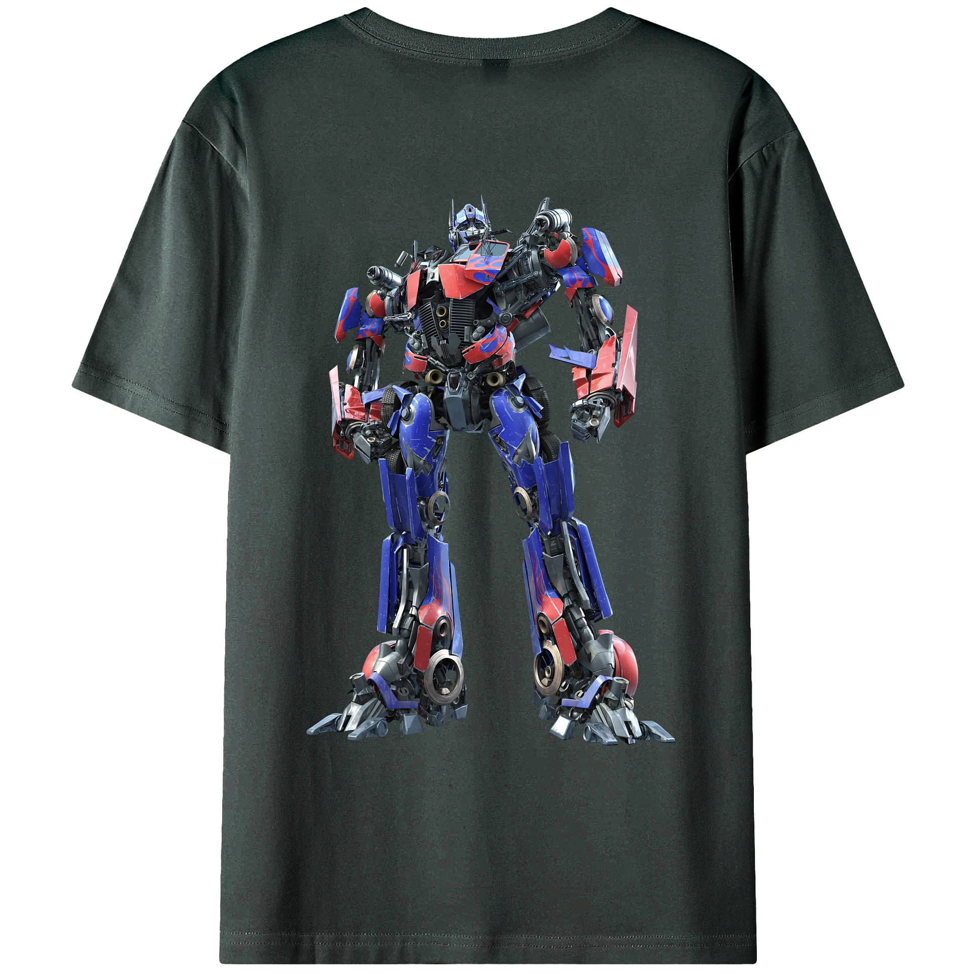 （画像用） Transformers トランスフォーマー 綿100％ メンズ半袖Tシャツ（バックプリント） 通気性